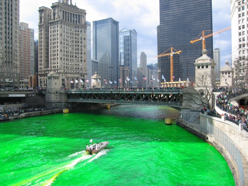 St. Patrick's Green Chicago River