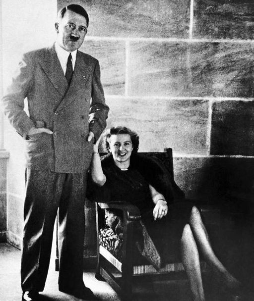 Hitler and Eva seated
